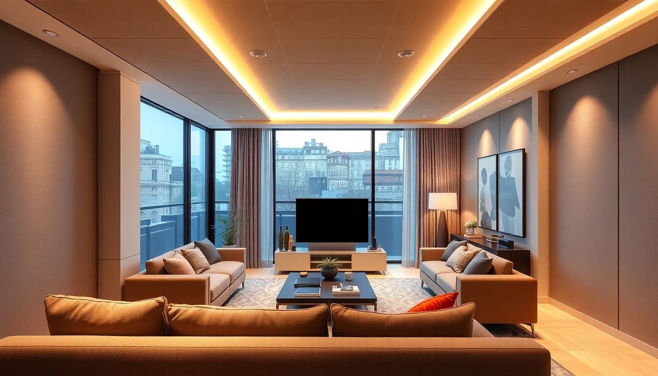 Enhancing sound insulation with Mass loaded vinyl in a modern interior setting.