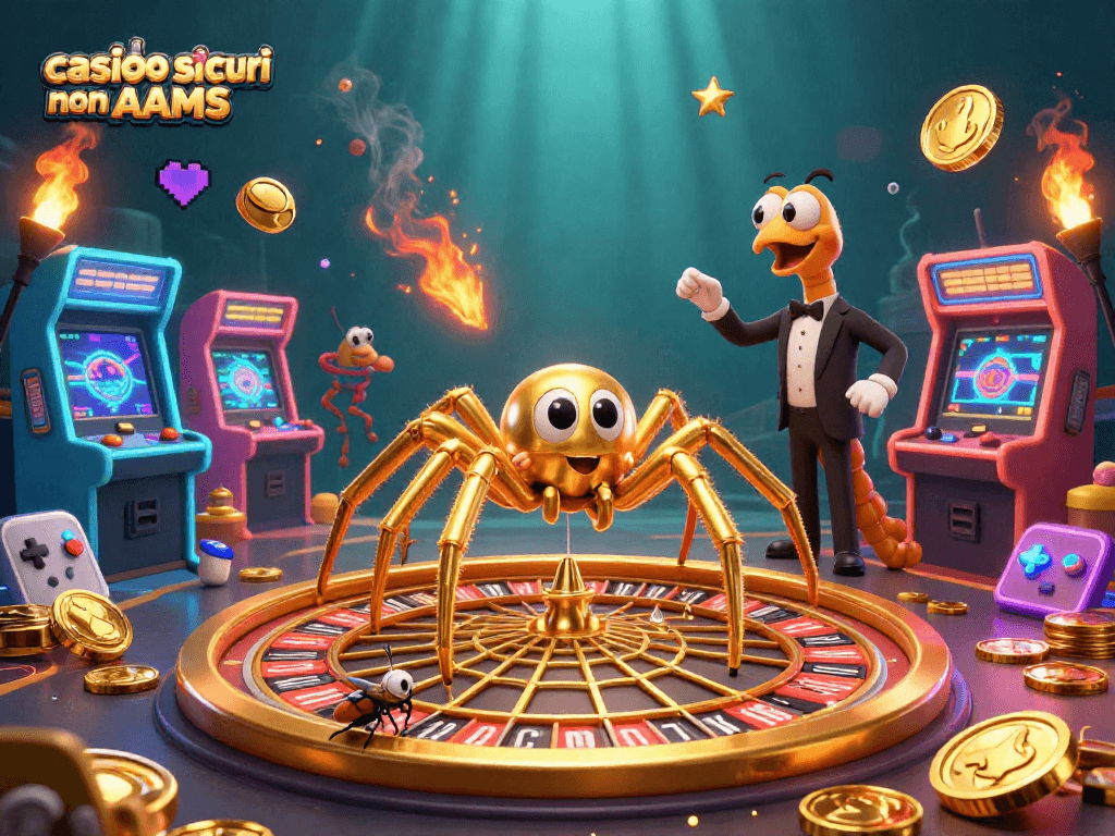 Scopri le emozioni dei casino sicuri non AAMS con una scena ludica vibrante e dettagliata.