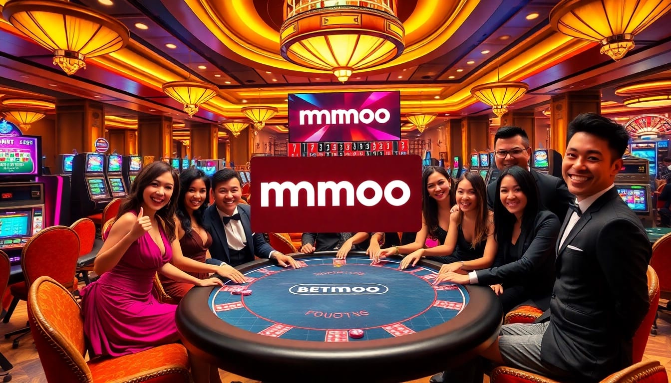 mmoo players enjoying a thrilling poker game at a luxurious casino table
