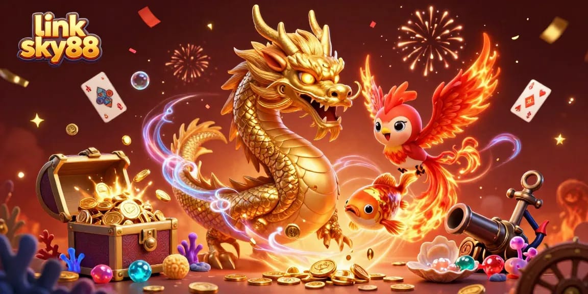 Experience thrilling gameplay at link sky88 with vibrant casino characters and dynamic gaming elements.