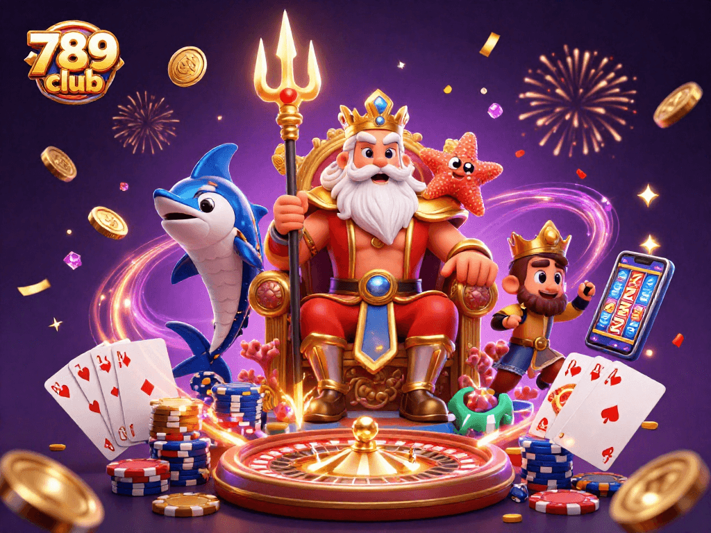 Khám phá thế giới 789 club với vua biển cả và trụ sở cổ tích, trò chơi trên tay.