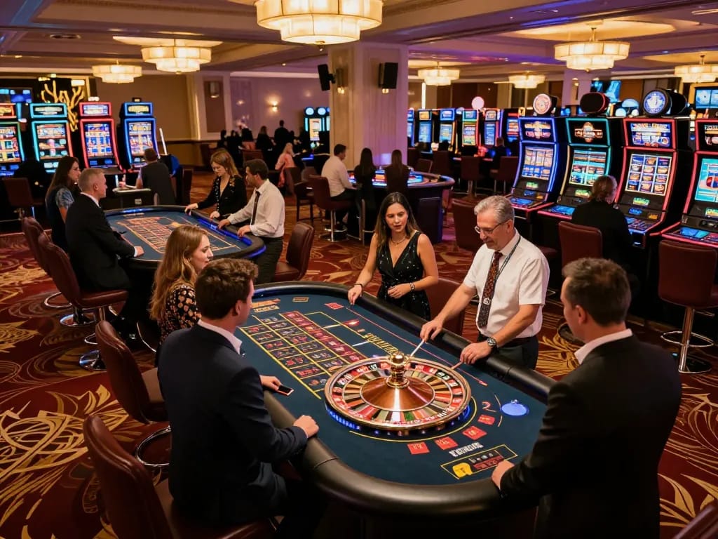Players engaging in dynamic roulette game at lc88 casino, vibrant atmosphere with bets placed and excitement visible.