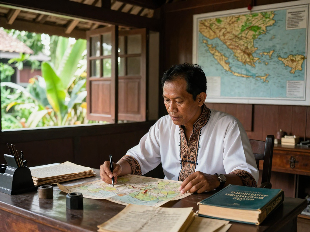 In-depth study of Indonesia's history highlighting rokok88 login with scholar exploring Dutch colonial conflicts.