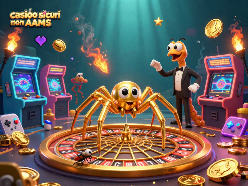 Scopri le emozioni dei casino sicuri non AAMS con una scena ludica vibrante e dettagliata.