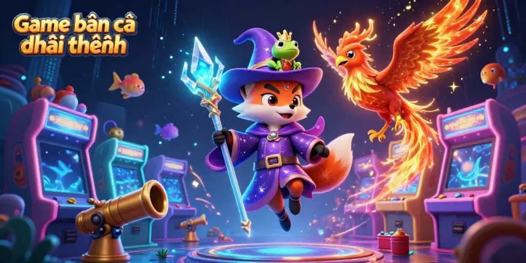 Enjoy the Game bắn cá đổi thưởng experience with magical elements, vibrant colors, and dynamic gaming action.