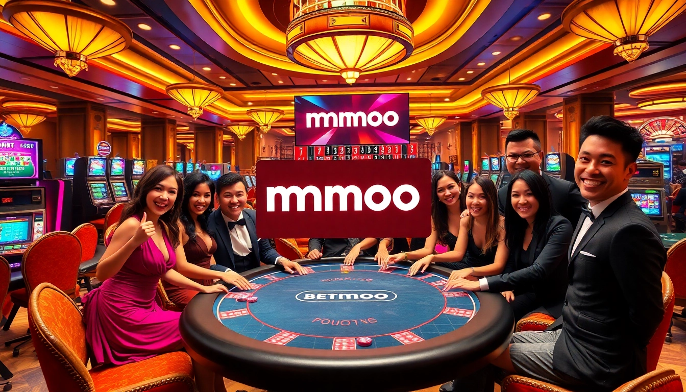 mmoo players enjoying a thrilling poker game at a luxurious casino table