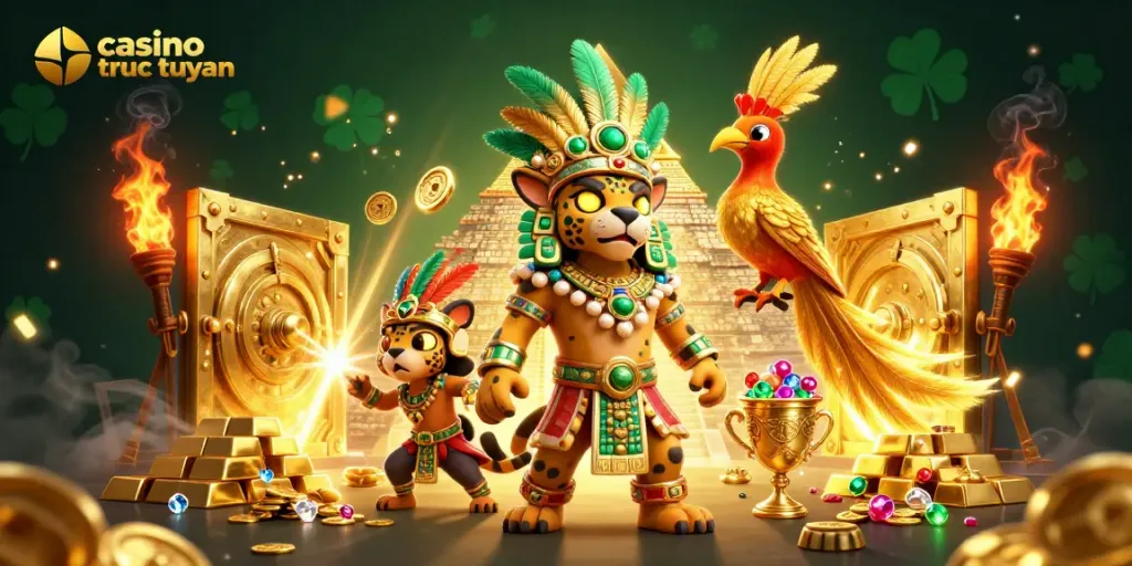 Trải nghiệm casino trực tuyến với hình ảnh sống động của sòng bạc ảo và những yếu tố may mắn.