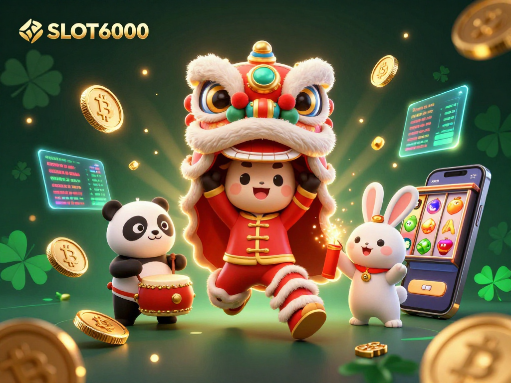 Explore winning strategies at SLOT6000 with vivid illustrations of casino excitement.
