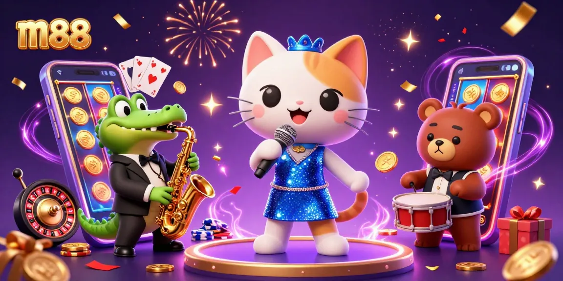 Experience the excitement of m88 with vibrant 3D casino characters and thrilling gaming elements.
