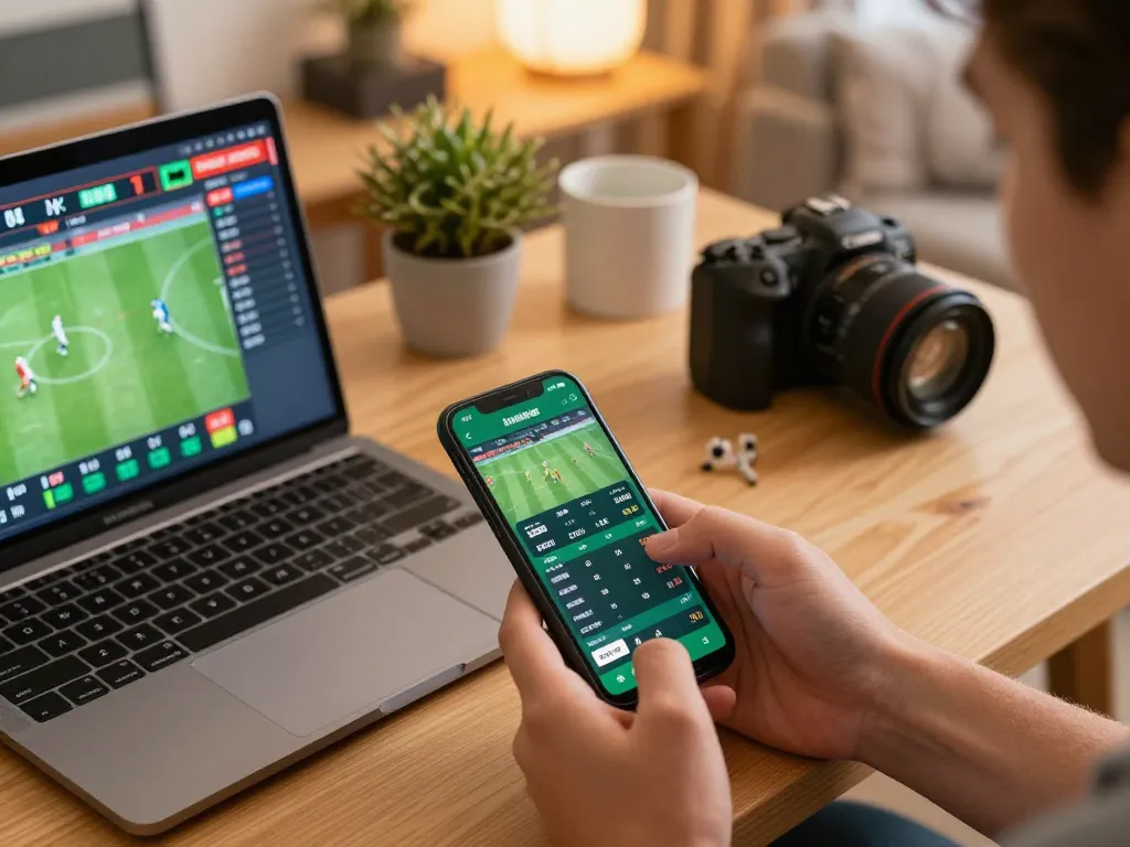 Place bets through gg88 sports app on smartphone while engaging in real-time game analysis.
