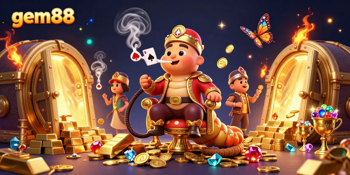 Experience thrilling gameplay at gem88, featuring vibrant casino elements and engaging characters.