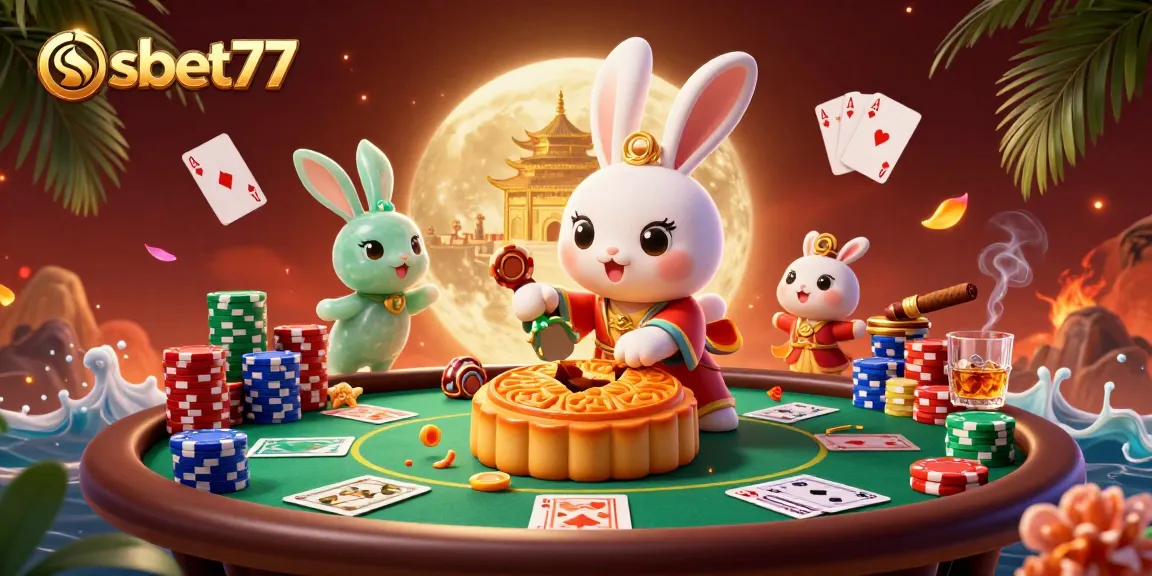 Experience the thrill of winning at ssbet77 with a vibrant casino scene featuring poker elements and playful characters.