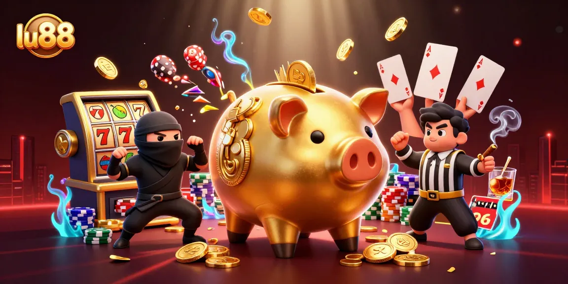 Engage with thrilling slot games at lu88, featuring dynamic characters and vibrant casino elements.