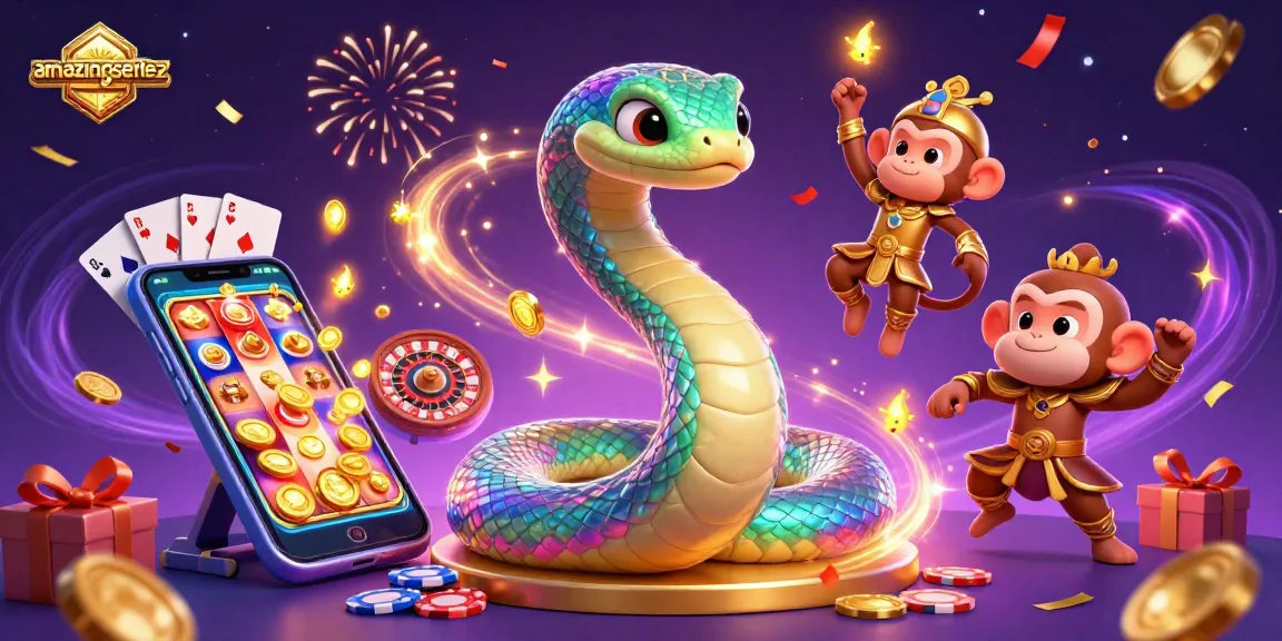 Play and win at amazingseriez while enjoying vibrant slot games and a magical scene.