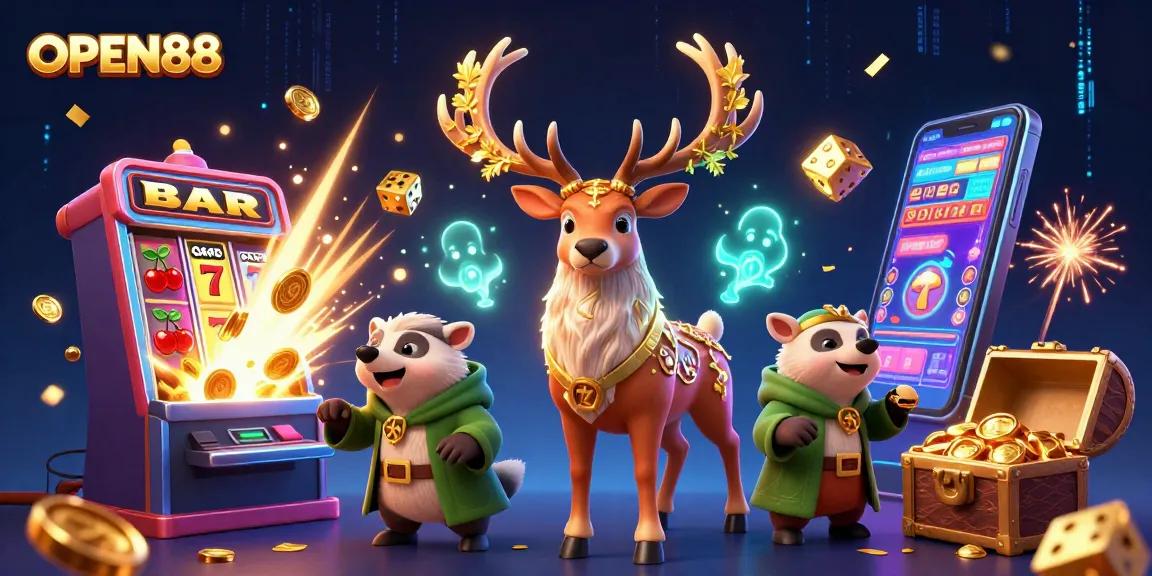 Experience thrilling jackpots at OPEN88 with dynamic 3D scenes of casino excitement.