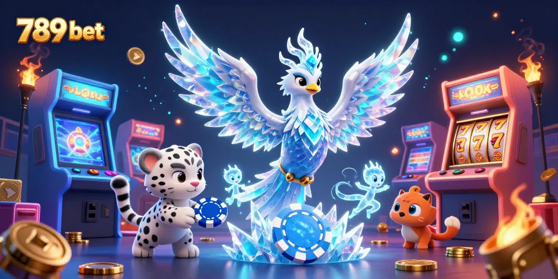 Engage with the dynamic world of 789 bet through a vibrant casino 3D illustration showcasing gaming excitement.