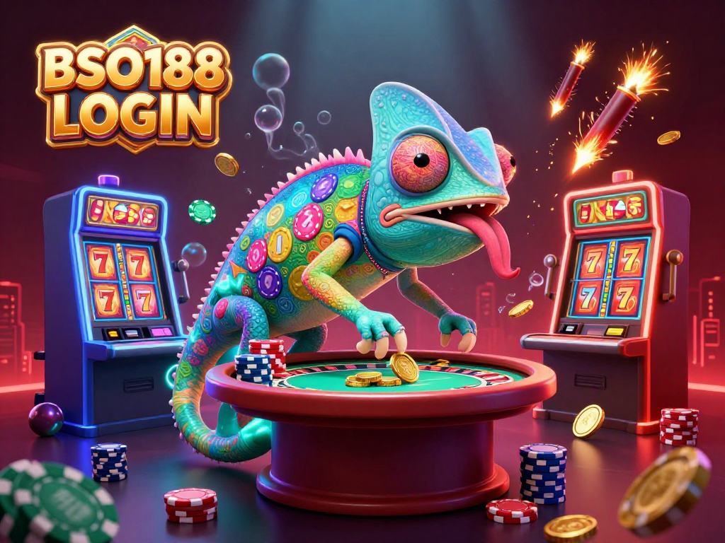 Experience BSO188 LOGIN and enjoy exciting casino games with the colorful chameleon owner and dynamic gaming elements.