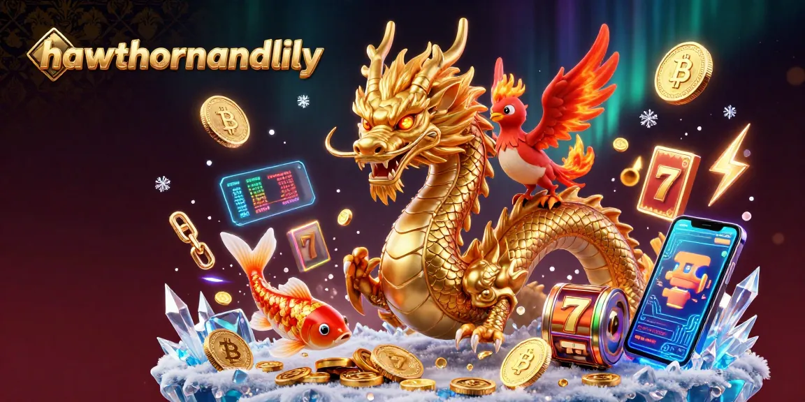Feel the excitement with hawthornandlily's dynamic gaming scene featuring slots and stunning mythical creatures.