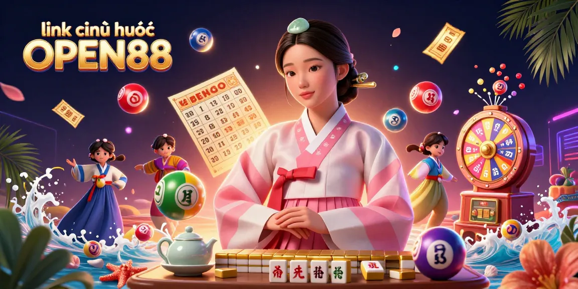 Experience the excitement of link chính thức OPEN88 with this vibrant digital casino art showcasing lottery elements.