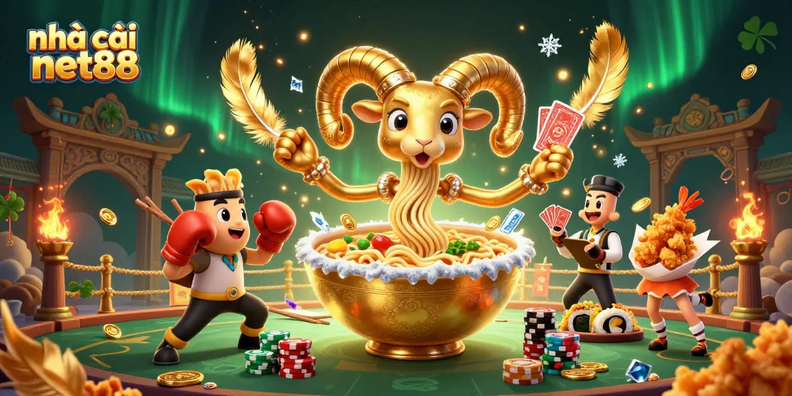nhà cái net88 showcases exciting casino action with engaging characters in a vibrant gambling arena scene