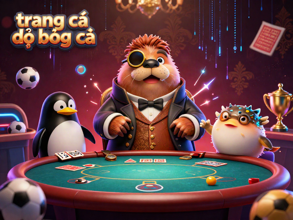 Trang cá đọ bóng đá với chú hải mã quý phái và những cược thủ thú vị trong khung cảnh dưới biển.