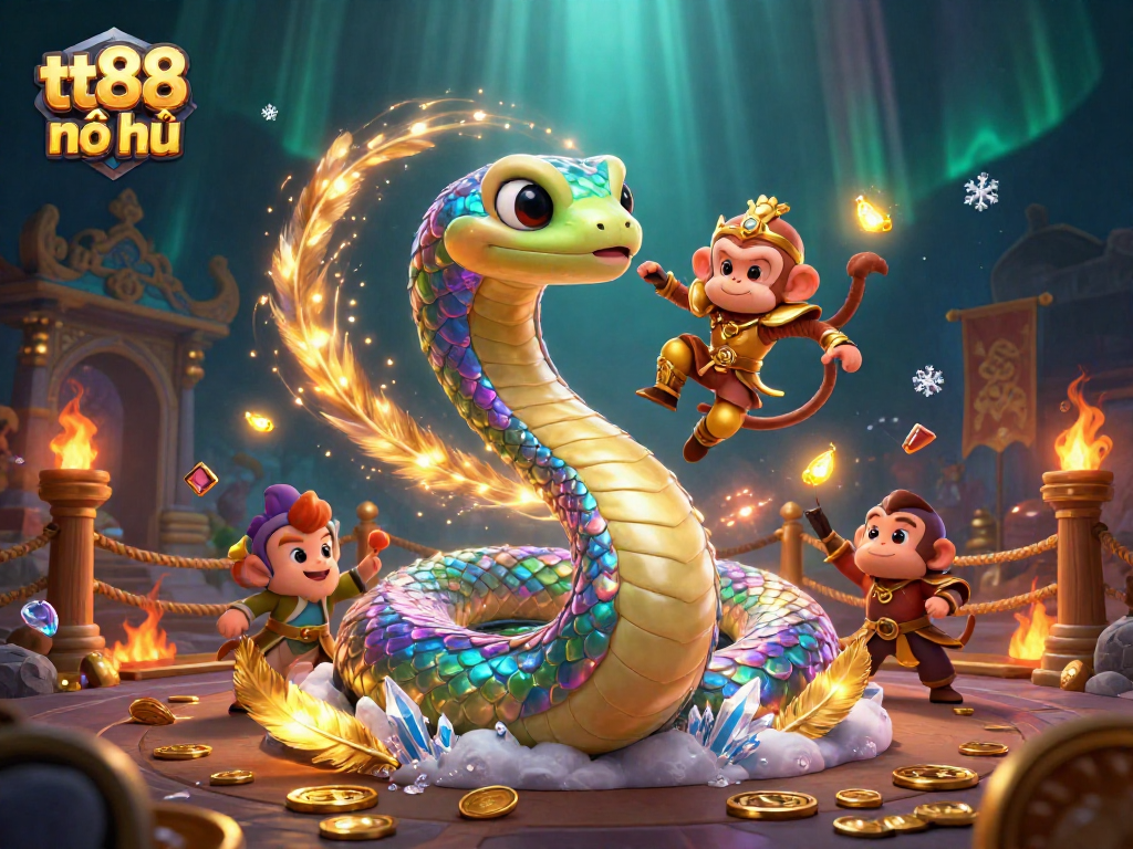Engage with tt88 nổ hũ in a vibrant 3D casino scene filled with excitement and adventure.