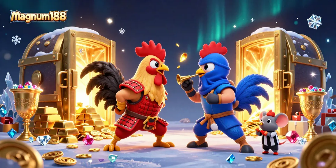 Experience thrilling gameplay and excitement with magnum188 where twin roosters clash in a dynamic gambling scene.