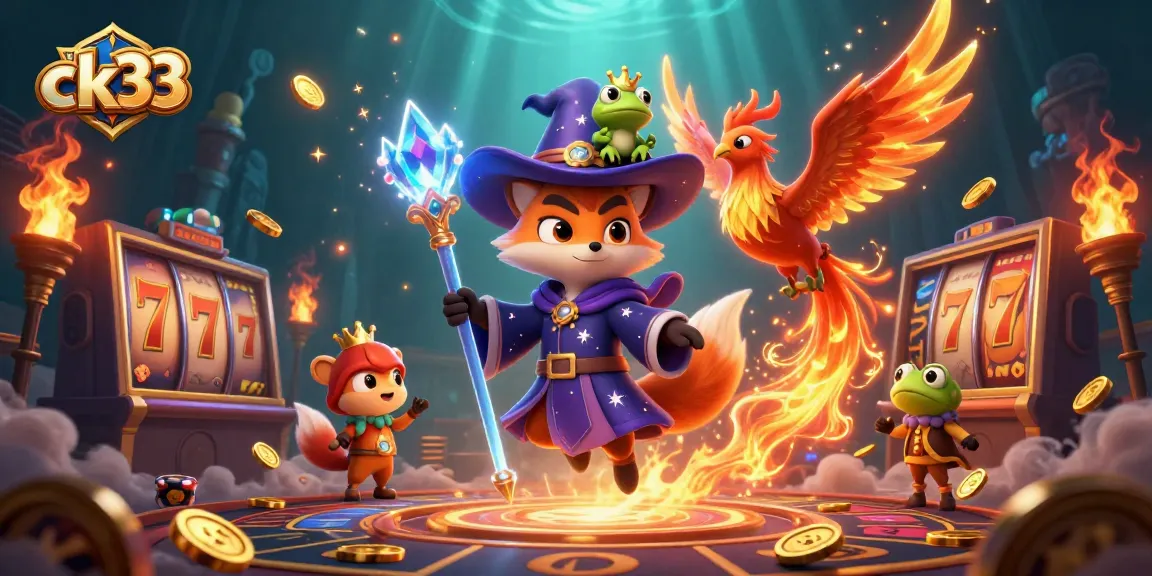 Experience thrilling wins with ck33 casino illustration featuring magical elements and vibrant gameplay.