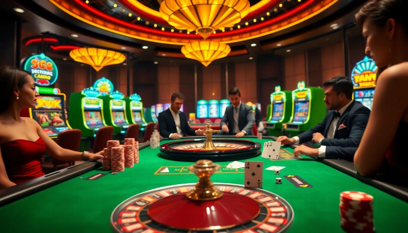 Experience the excitement of gaming at say88 with vibrant casino tables and thrilling betting action.