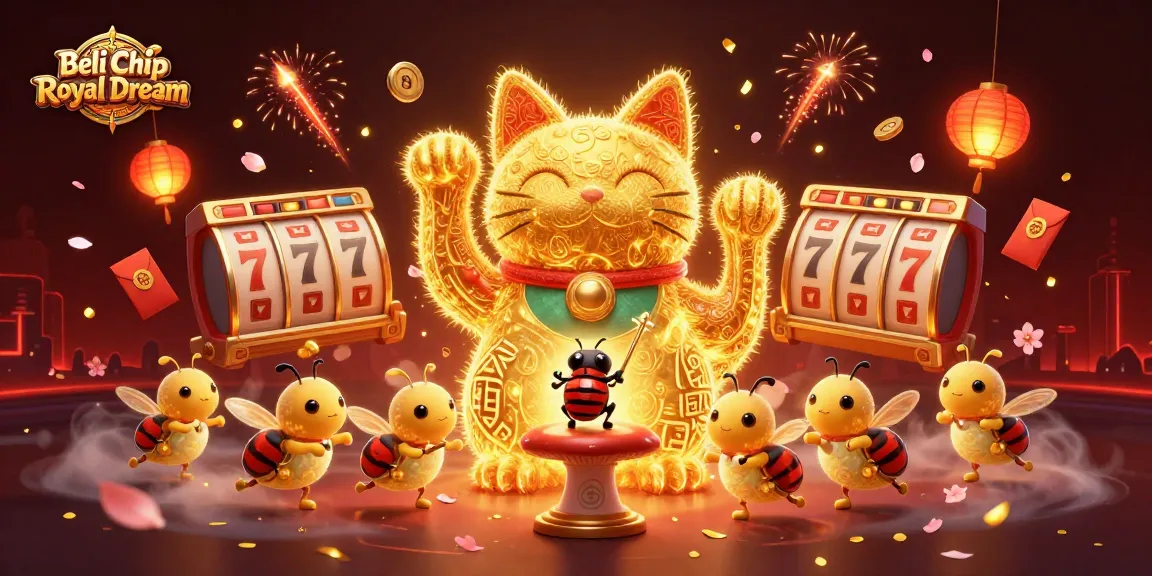 Beli Chip Royal Dream dengan cepat melalui gambar kucing keberuntungan dinamis dalam suasana ceria
