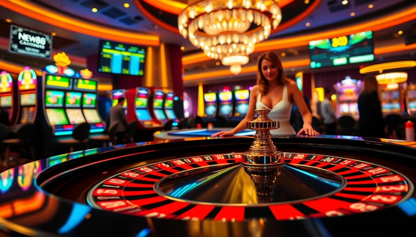 Experience thrilling gaming action at https://new88.help/ with glamorous casino games and vibrant roulette tables.