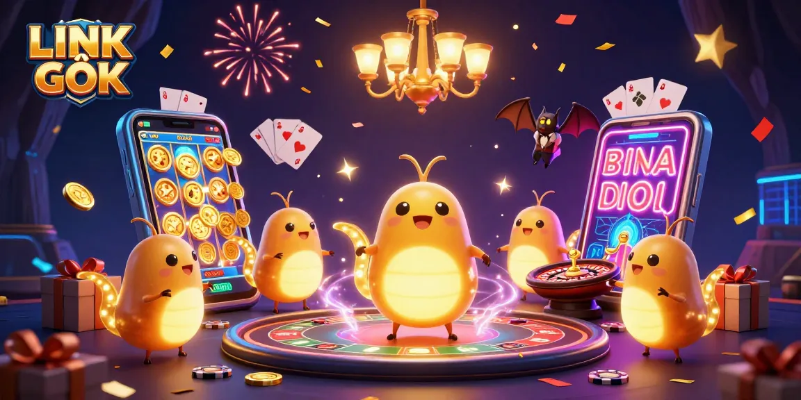 Experience LINK GỐC with glowworms lighting up a vibrant casino scene, showcasing action-packed gameplay.
