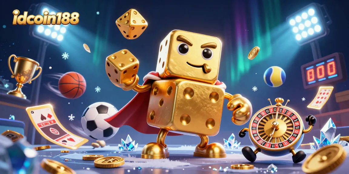Join idcoin188's vibrant casino scene with dynamic characters and sports elements for thrilling betting action.