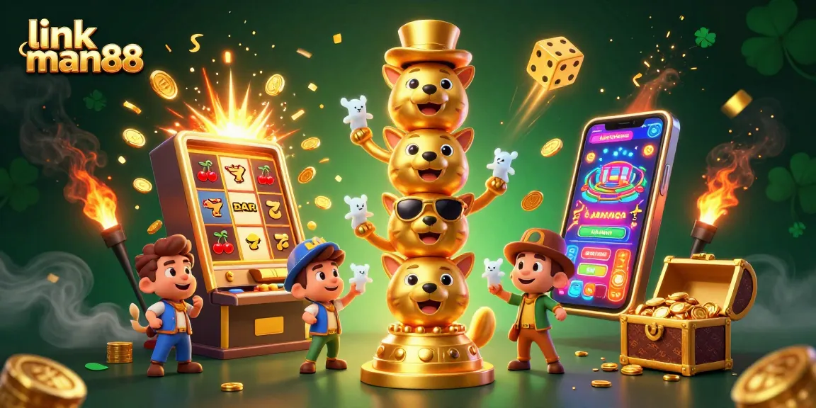 Experience the excitement of link man88 with 3D cartoon characters and dynamic casino elements.