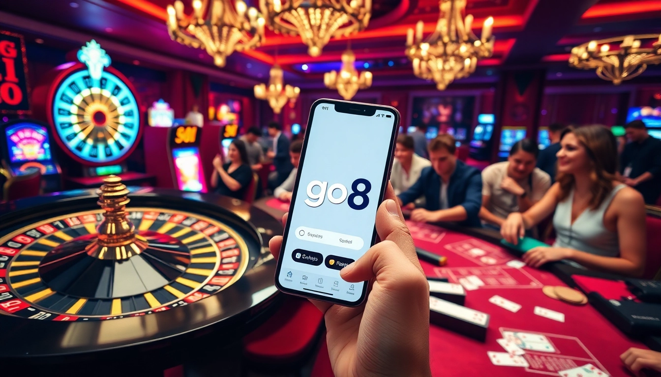 Engage in thrilling go8 casino action at vibrant roulette and poker tables.