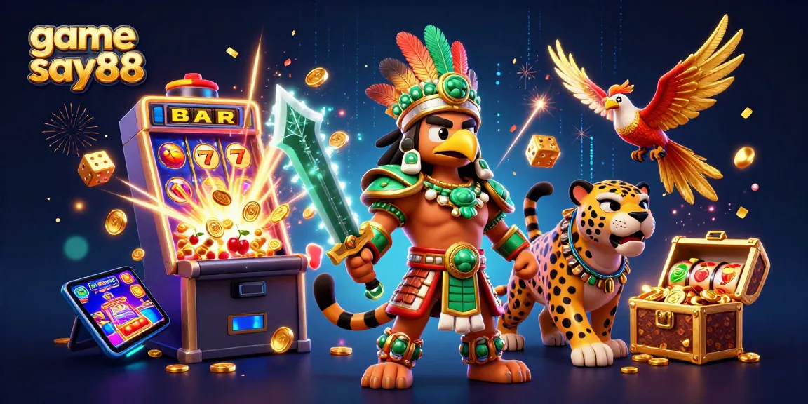Launch into winning excitement with game say88 in a vivid casino showdown, featuring dynamic slot action.