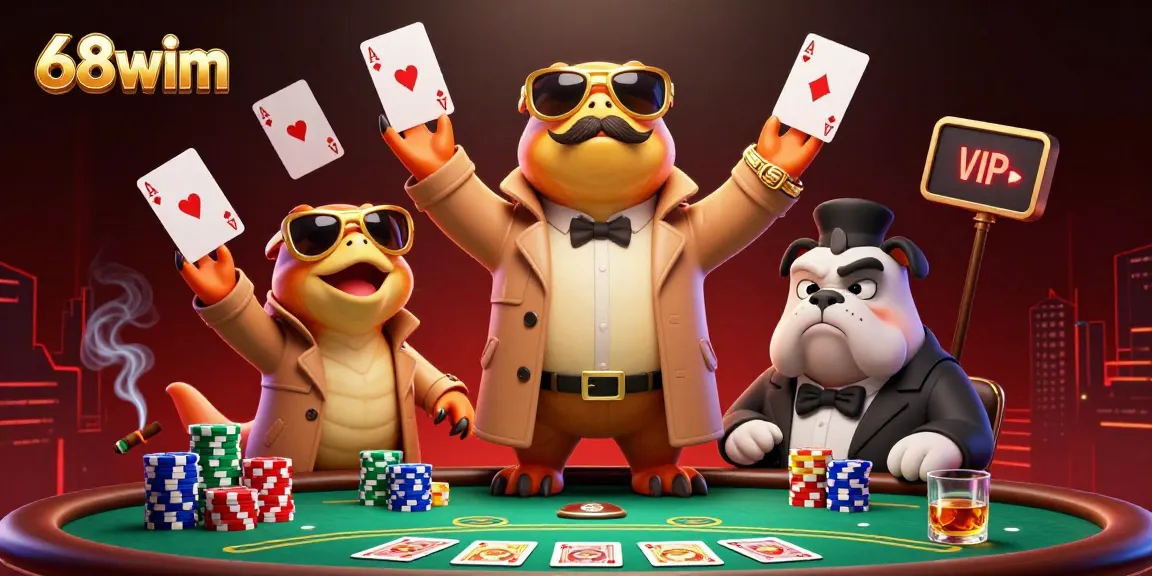 Unveil winning strategies with 68wim as raptors in disguise enter a casino scene.