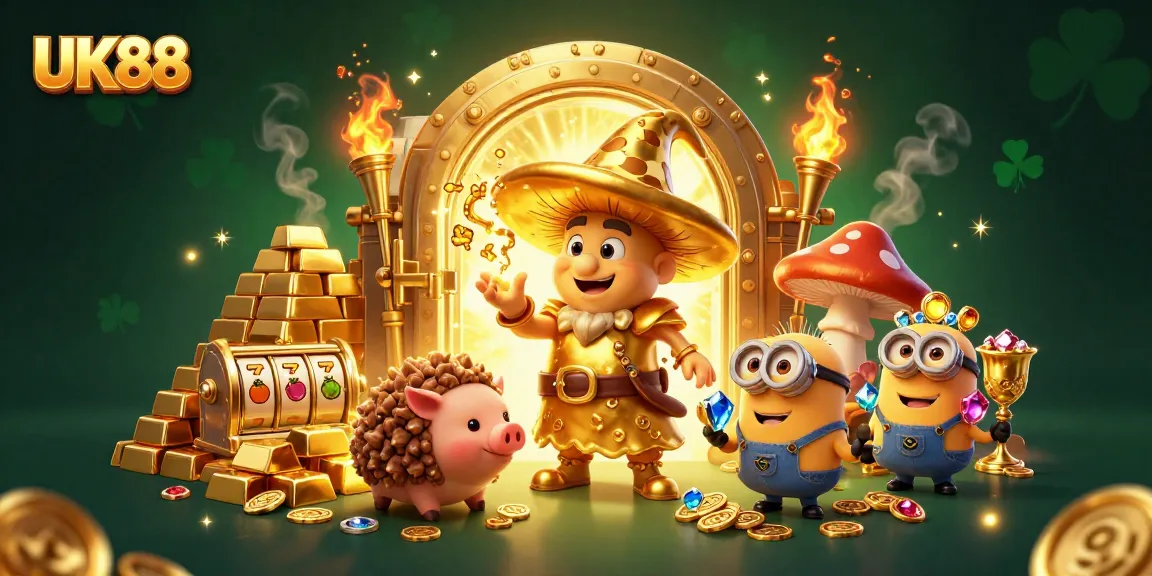 Engage with the vibrant UK88 casino world featuring magical characters and sparkling treasures.