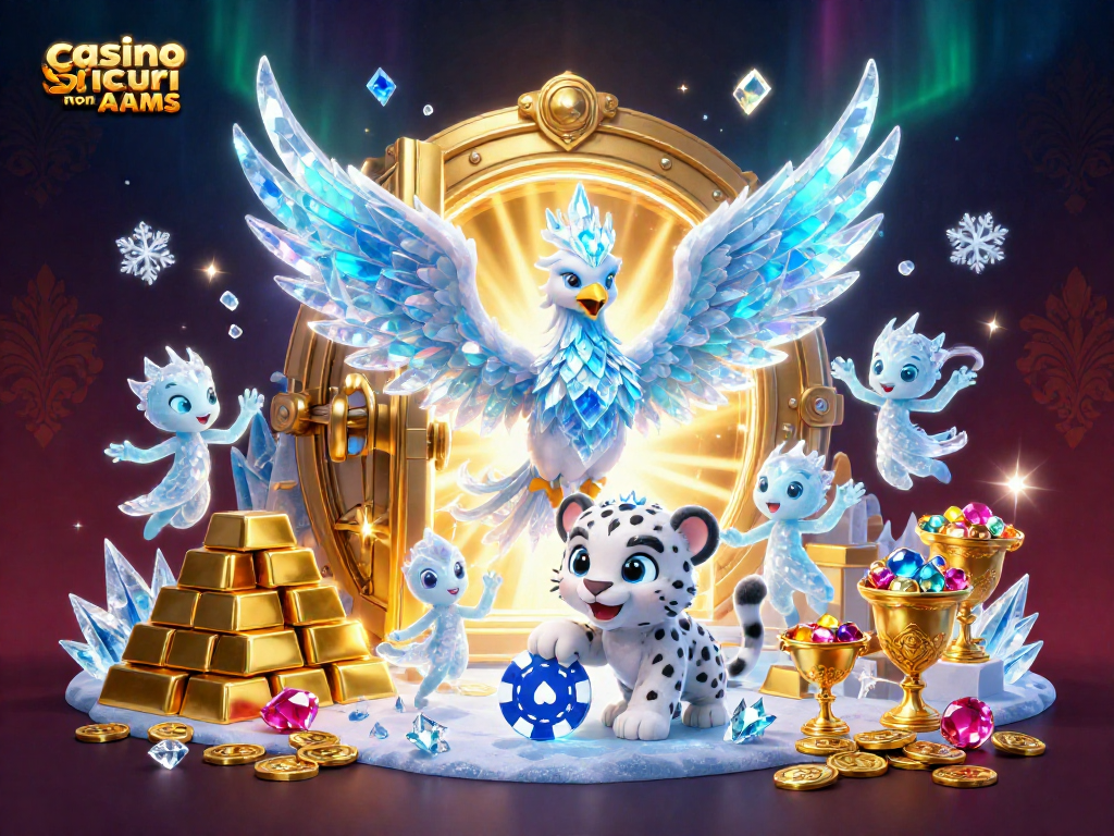 Gioca nei casino sicuri non AAMS con la magia di una fenice di ghiaccio e giochi scintillanti.