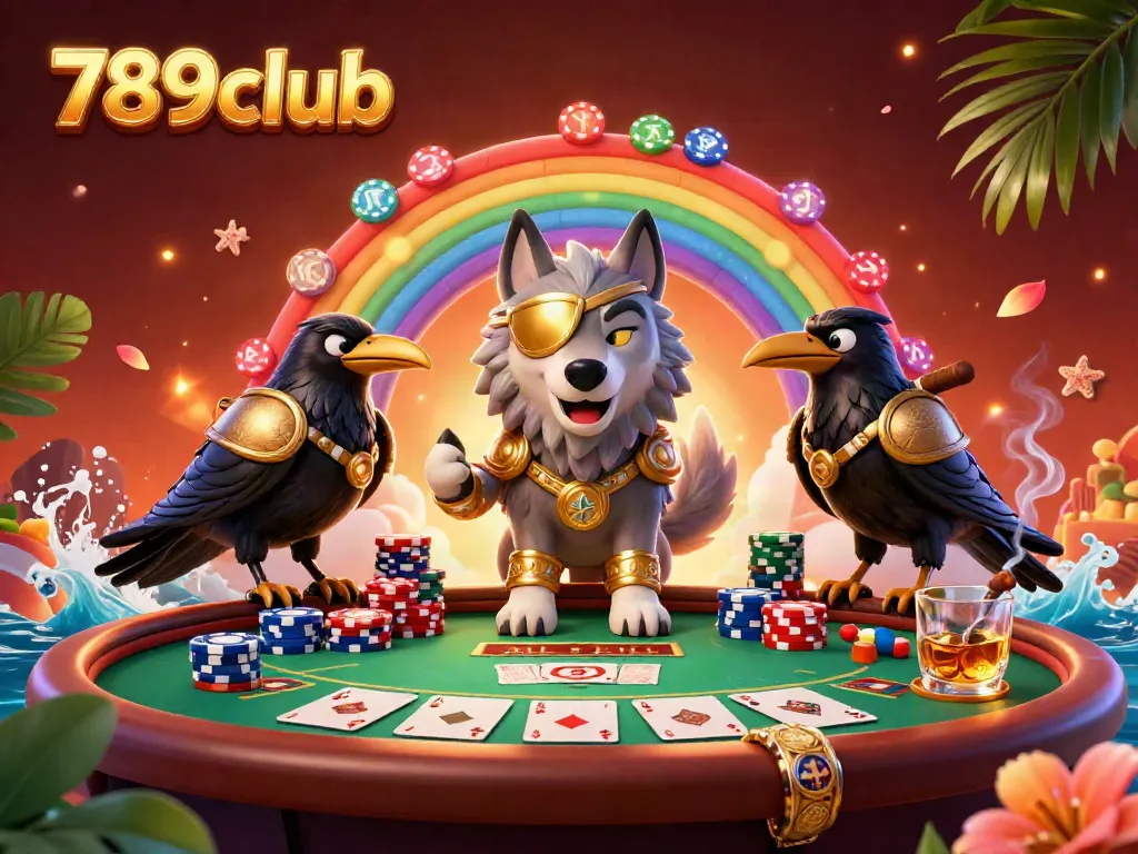 Engage with 789club's immersive casino world featuring Odin, mystical ravens, and poker elements.