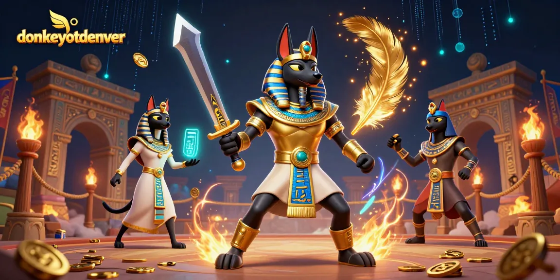 Experience thrilling gaming action with donkeyotdenver's vibrant setup featuring ancient warriors and gambling elements.