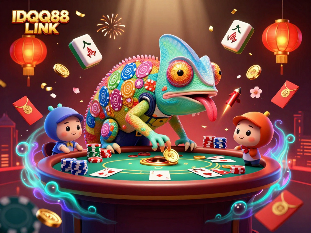 Engage with IDQQ88 LINK in an ultra-detailed casino scene with unique game elements.