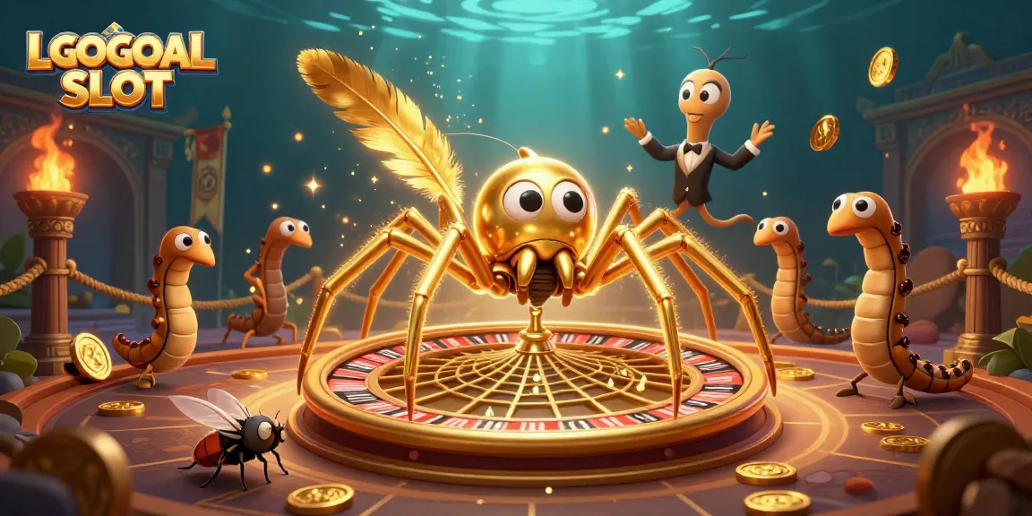 Experience thrilling spins and wins with LGOGOAL SLOT in an ultra-detailed casino scene featuring unique characters and dynamic elements.