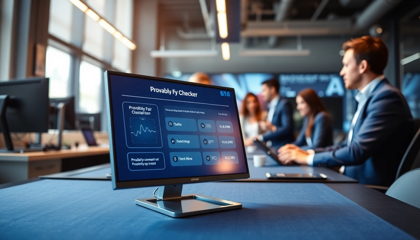 Enhance your understanding of the Provably Fair Checker in a modern tech workspace.