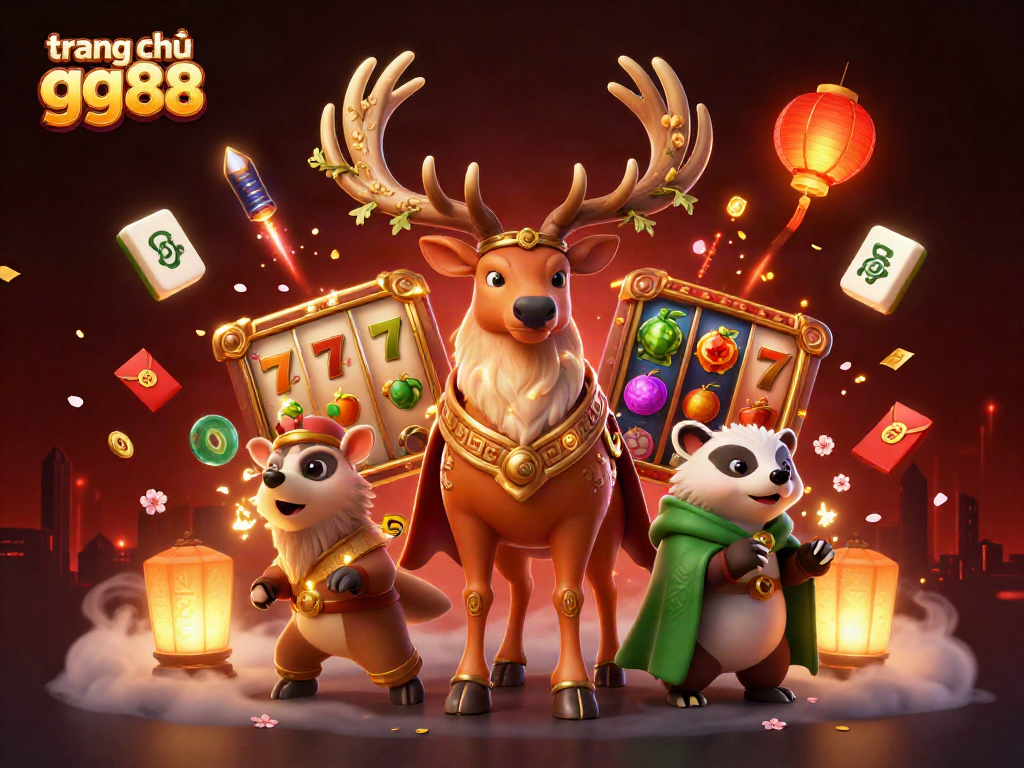 Play slots with exciting energy at trang chủ gg88 among glowing characters and vibrant casino elements.