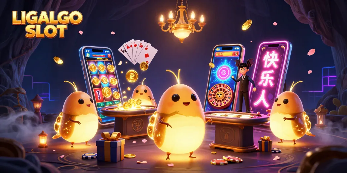 LIGALGO SLOT showcases a vibrant cave casino scene with glowworms illuminating gameplay, emphasizing interactive excitement.