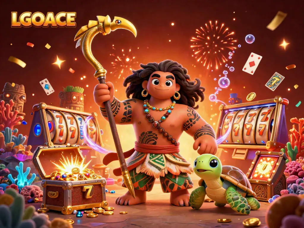 LGOACE delivers a vibrant gaming experience with dynamic casino elements and characters.