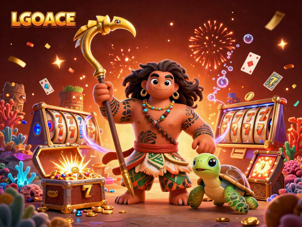LGOACE delivers a vibrant gaming experience with dynamic casino elements and characters.