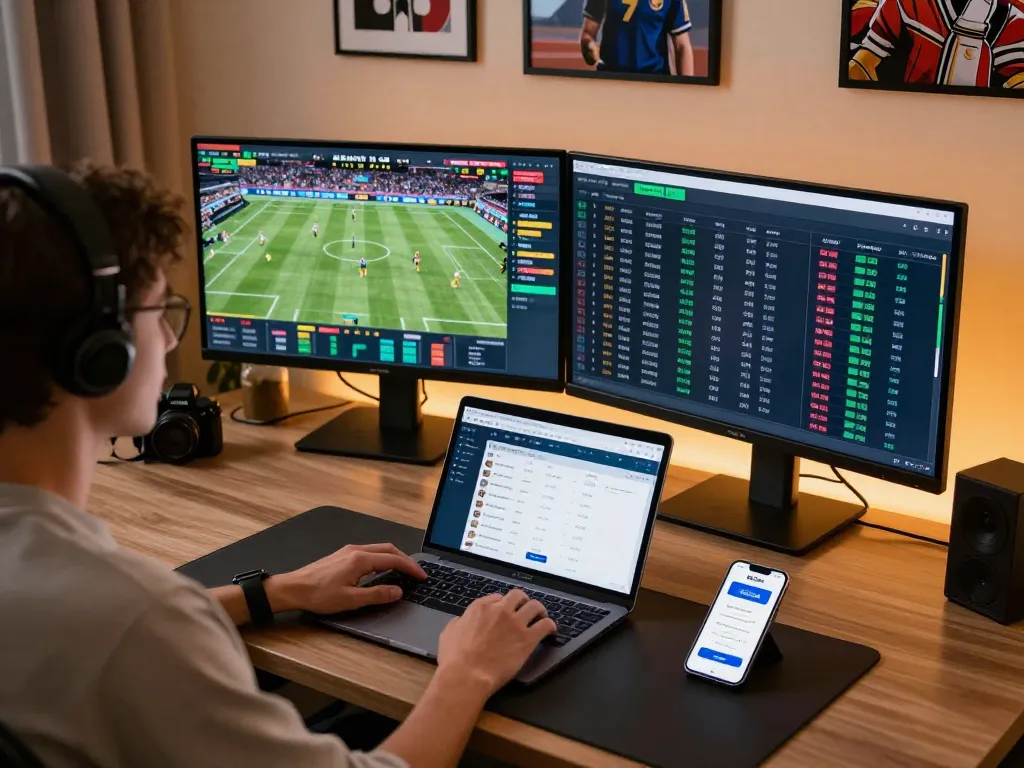 Duitgini betting app displayed on a smartphone during exciting online sports betting session.