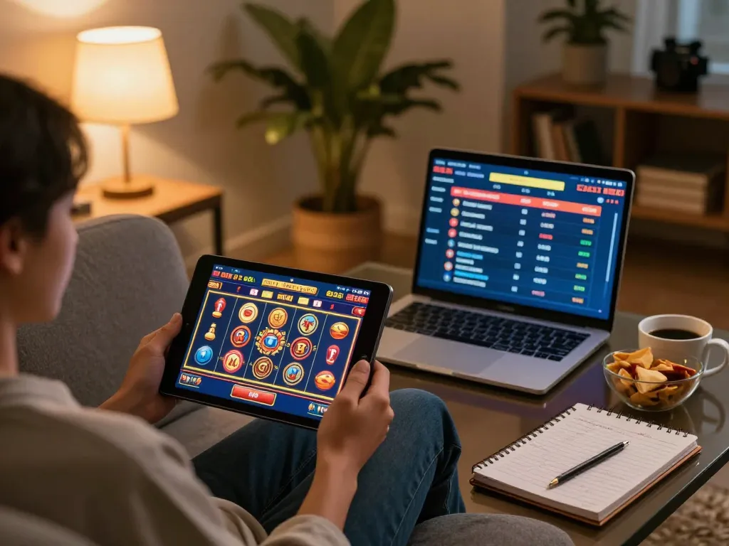Exciting gameplay moment using slot deposit 5000 on online casino app, featuring vibrant graphics and strategy notes.